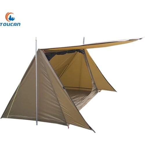 Outdoor Ultralight Camping Tent (no poles) 2 person Tent Sun Shelter