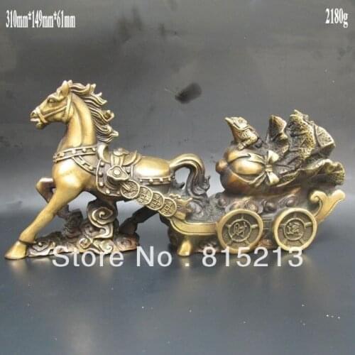 Wang 000155 Chinese Bronze Statue -Horse& Suan & Jinchan XuanDe mark