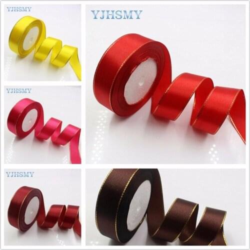YJHSMY 1710232 25mm 5 color can choose 25 Yards Satin Ribbon Wedding decorative ribbons gift wrap DIY handmade materials