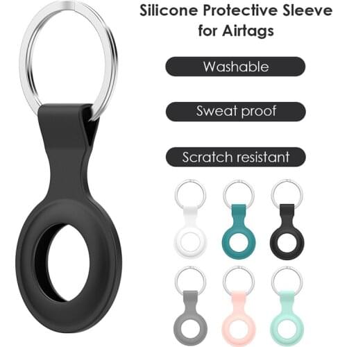 AirTag Protector Anti-lost Silica Gel AirTag Case Cover Stainless Steel AirTag Holder Accessories