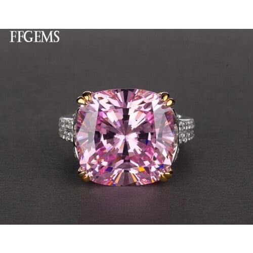 Genuine 925 Silver Ring Sterling Created Brilliant Gemstone Moissanite Diamond Zircon Fine Jewelry Women Engagement Wedding Gift