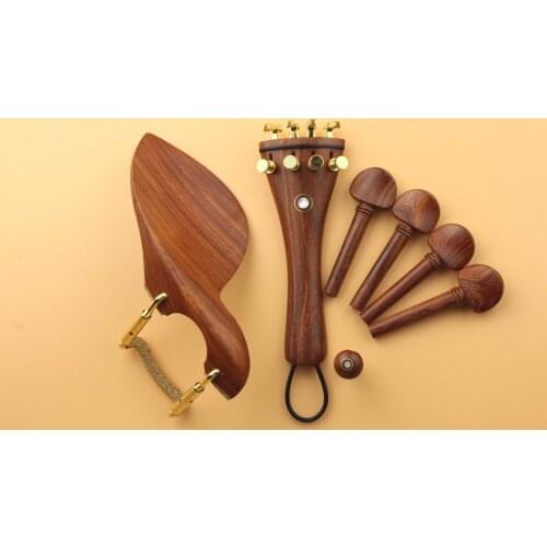 10set high quality rose wood violin parts 4/4, chinrest, pegs, tailpiece, endpin