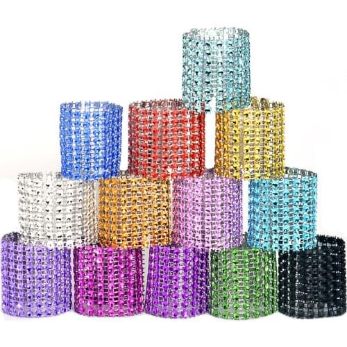 10 Pcs/set New Rose Gold Silver Napkin Rings Chairs Buckles Wedding Event Decoration Crafts Rhinestone Bows Holder Party Supply