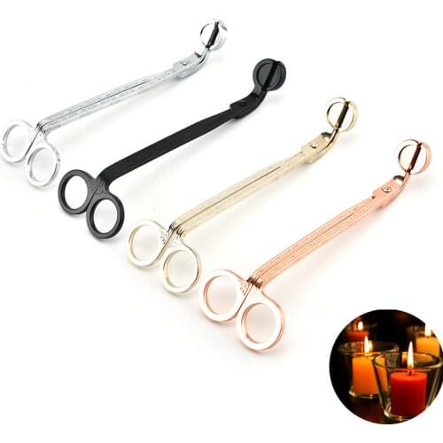 17CM Stainless Steel Candle Wick Trimmer Oil Lamp Trim Scissor Cutter Snuffer Tool Hook Clipper