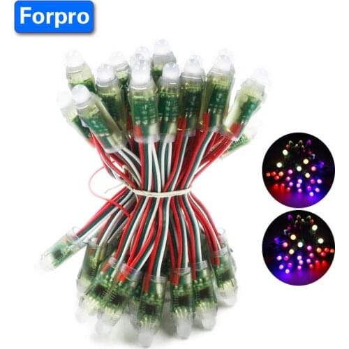 2000pcs DC5V 2811 12mm Diffused Digital ws2811 independently addressable RGB LED Pixel String IP68 waterproof modules