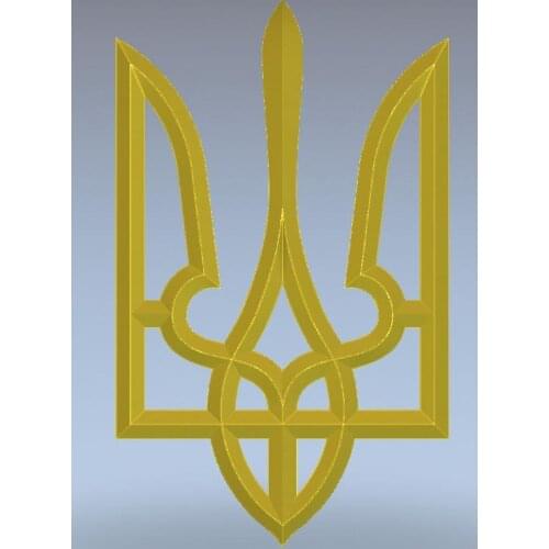 3d model relief for cnc in STL file format Trident