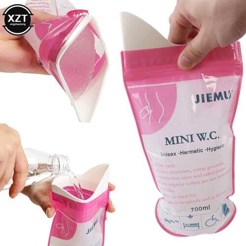 Emergency Portable Car Urine Bag Vomit Bags Mini Mobile Toilets Disposable Handy Unisex Kids Using Outdoors Mini W.C. 700ml