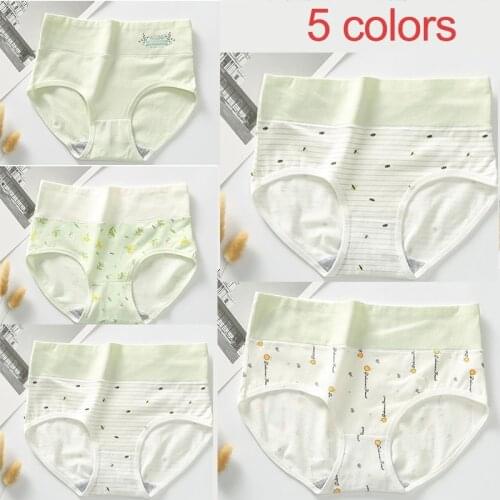 5PCS/lot Cotton Lady Panties High Waist Slimming Womens Underwear Girl Seamless Briefs Sexy Female Breathable Lingerie Dropsip