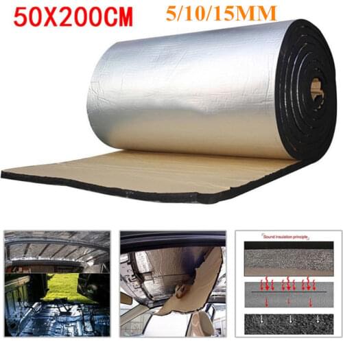 50x200cm 5/10 Car Insulation Pad Insulation Cover Heat Shield Engine Sticker