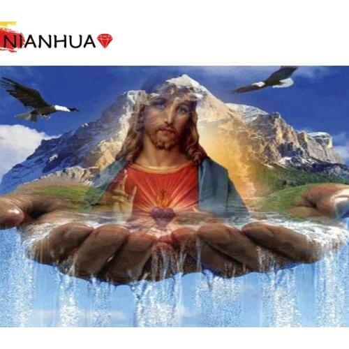 5D Diamond Painting Jesus God Hand Sacred Heart Mosaic Kit Photos Square Round Mural Handmade DIY Embroidery Gift Home