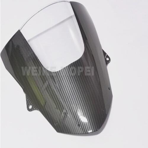 ABS Plastic Carbon Fiber Painted Front Windshield Wind For Kawasaki Ninja ZX6RR ZX600 2009-2018