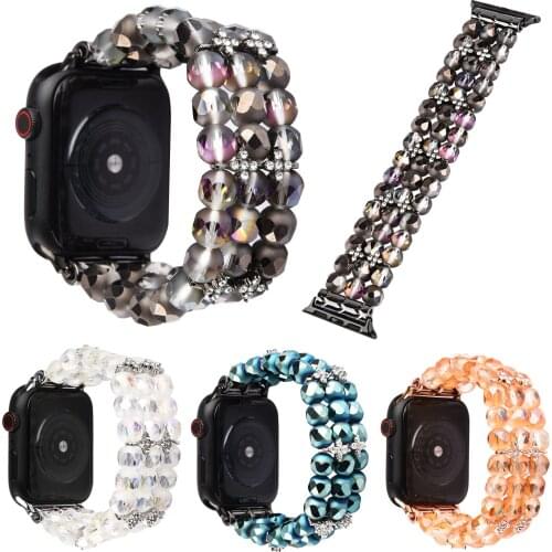 Women Jewelry Bracelet For iWatch Bling Crystal Watch Band Strap For Apple Watch Series 1 2 3 4 5 6 SE 40mm 38mm 42mm 44mm