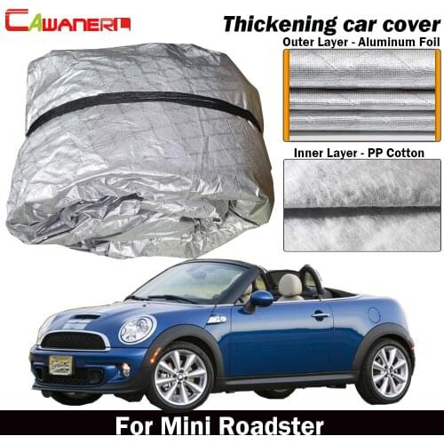 Cawanerl For Mini Roadster 2012-2015 Waterproof Car Cover Inner Cotton Outdoor Sun Shield Rain Snow Hail Protect Cover