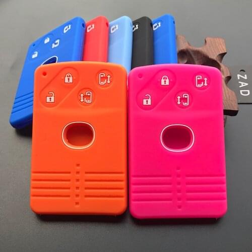 ZAD silicone rubber car key cover case skin wallet protector fob for Mazda 5 6 8 M8 CX-7 CX-9 smart card 4 buttons remote key