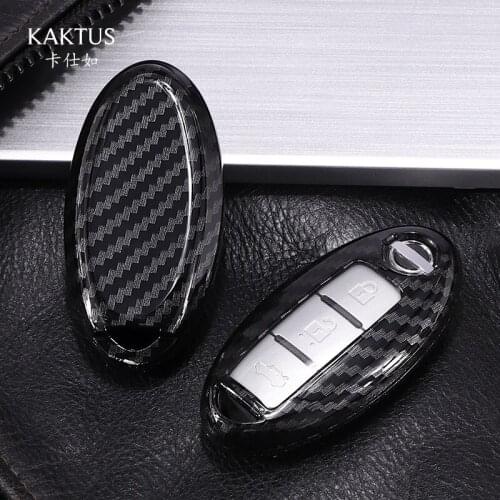 PC+Carbon fiber Car Key Case Key Cover For Nissan Qashqai J10 J11 X-Trail t31 t32 kicks Tiida Pathfinder Murano Note Juke