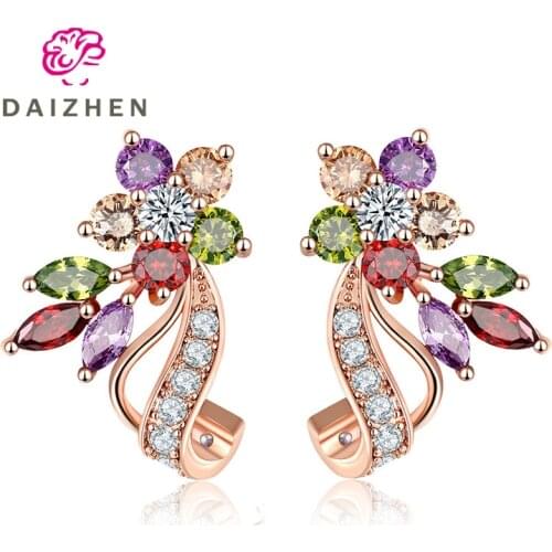 Женские золотые серьги DAIZHEN China At AliExpress