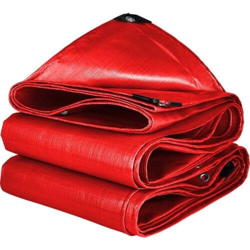 Red PE Tarpaulin Rainproof Cloth Garden Plants Shed Outdoor Awning Shade Sail Boat Car Truck Canopys Pet House Waterproof Cloth