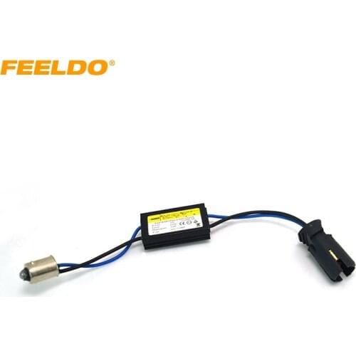 FEELDO 1Pc DC12V BA9s LED Light Warning Canceller Decoder Load Resistor NO-OBD Error NO Hyper Flash #FD-2274
