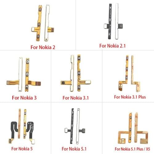 2pcs/lots Volume Button Power Switch On Off Button Flex Cable For Nokia 2 3 5 6 7 8 2.1 3.1 5.1 6.1 Plus 7.1 8.1