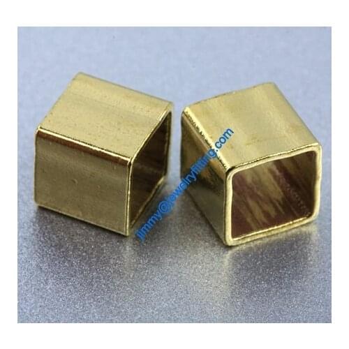 Copper Tube Conntctors Tubes jewelry findings mm ship free 7*7*7mm 2000pcs Square shape copper tube Spacer beads