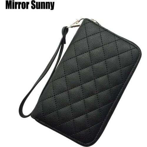 Fashion Women Wristband Wallets Female Quilted Geometric Short Wallet Zipper Purse Ladies Coin Purse Card Holder Money Handy Bag