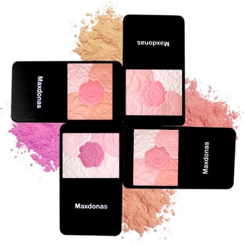 New Petal Face Pressing Blush Makeup 5 Color Blush Palette Baked Bronze Mineral Blush Contour Natural Cosmetic Powder Shadow