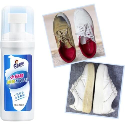 100ML Washing Shoes Whitening Spray White Shoes Cleaner Cleaning For Casual Tool Leather Shoes Polish Whiten Refreshed L7W9