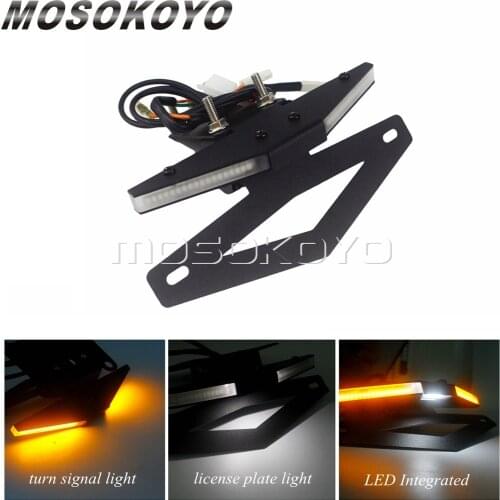 Complete Rear Fender Eliminator License Plate Bracket Tail Tidy w/ LED Siganl Taillight Lights For Kawasaki Z1000 2010-2012 2013