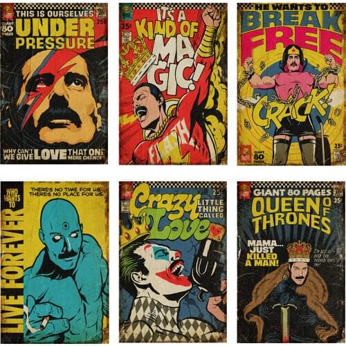 Queen King Vintage Decorative Metal Tin Sign Retro Plaque Wall Decor Plate Queen King Pressure Bar Pub Club Art Poster 20x30cm