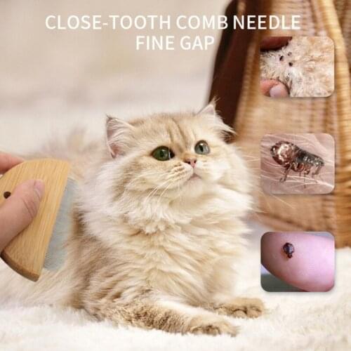 3 Choices Dog/Cats Hair Removal Comb Cleaning Beauty Wooden Comb Flea Comb Grooming Brush Stainless Steel Pet Cleaning Pet Suppl