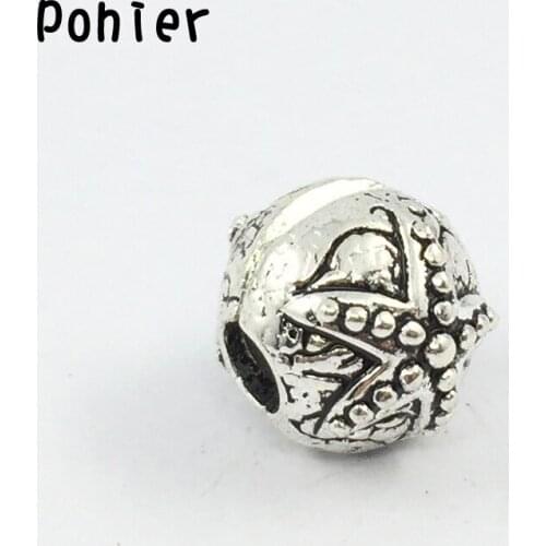 DIY Jewelry Starfish Clips Stopped Safty Charms European Beads Fit Charms Bracelets&Bangle