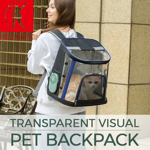 HELGEM Pet Dog Portable Carrier Bags Backpack Large Capacity Cat Dog Outdoor Travel