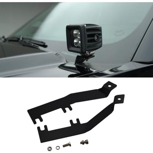 Upper Hood Hinges A-Pillar Side LED Work Light Mount brackets For 2008-2010 Ford F250/F350 Super Duty