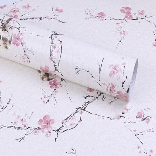 Vintage Self Adhesive Wallpapers Floral Pattern Living Room Background Wall Stickers Furniture Decorative DIY Home Decor