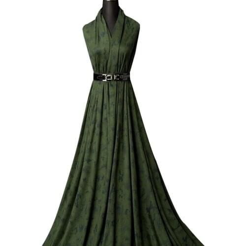 Knitted autumn and winter wool jacquard dress printing material high-end fashion velvet fabric large wide-color popular color