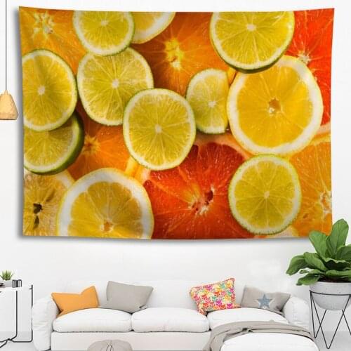 Custom High Quality Orange Hanging Tapestry Home Party Decoration Tapestries Photo Background Cloth Table Cloth Wall Tape