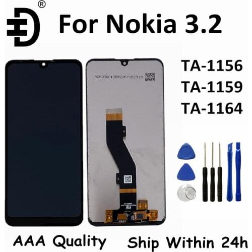 6.26" LCD For Nokia 3.2 LCD Display Touch Panel Digitizer Screen For Nokia 3.2 LCD TA-1156 TA-1159 TA-1164 Display Replacement