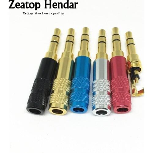 10Pcs New Mini 3.5 mm 3 Pole with Clip Plug Audio Jack Earphone Adapter for DIY Stereo Headset Earphone or Repair Earphone