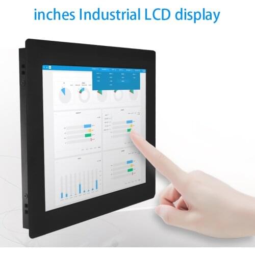 19 Inch LCD Display Monitor for Tablet HDMI VGA DVI USB Desktop Screen Resistance Touch Screen 1280*1024 Buckles Mounting