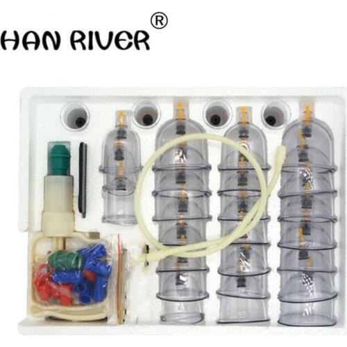 32 pcs massage Vacuum cupping set thicker magnetic aspirating cupping cans acupuncture massage suction cup with tube