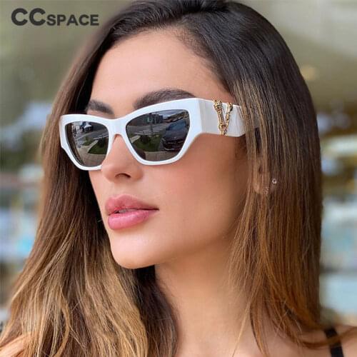 46538 Cat Eye Luxury Sunglasses Small Frame Men Women Fashion Shades UV400 Vintage Glasses