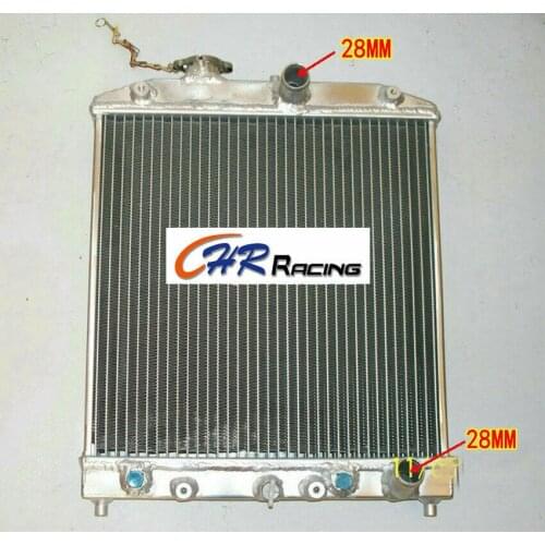 52mm Aluminum Radiator for HONDA Civic EK EG D15 D16 1992-2000 28MM IN/OUT AT/MT