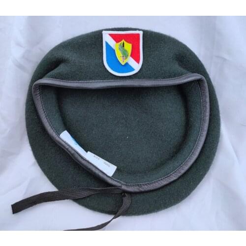 United States Us Army 11th Special Forces Group Wool Blackish Green Beret & ARMY SPECIAL FORCES METAL INSIGNIA Military Hat