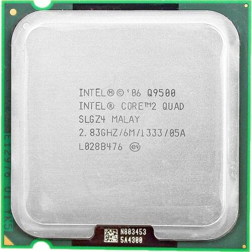 Intel core 2 quad Q9500 Socket 775 LGA CPU Processor (2.83Ghz/ 6M /1333GHz) Desktop CPU free shipping