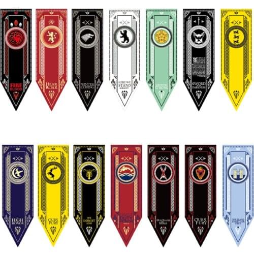 Home Decor Banner Flag Wall Sigil Tournament Outdoor Indoor Garden Wall Tapestry Poster Gifts 46*150cm Vivid Colors