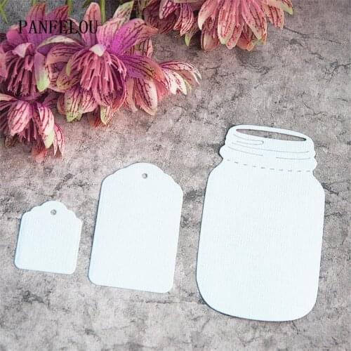 Bottle label 1lot=3pcs paper die cutting stencils punch Metal cuts dies cutting dies Scrapbooking DIY Embossing mould card