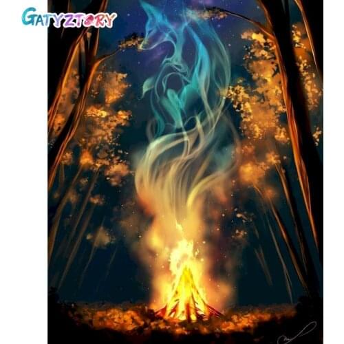 Gatyztory Paint By Numbers For Adults Landscape Coloring By Numbers Canvas Painting Acrylic Paints Wall Art Home Decor