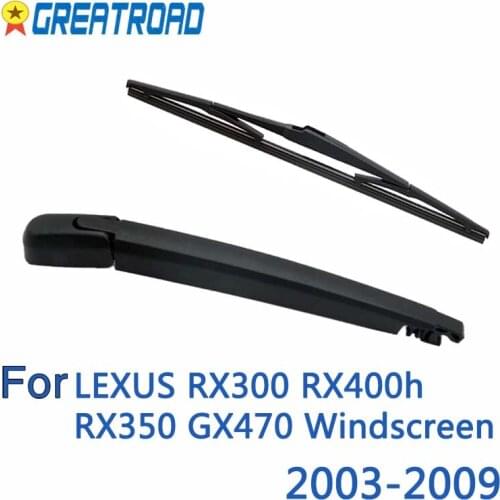 Wiper 14" Rear Wiper Blade Arm Set Kit For LEXUS RX300 RX400h RX350 GX470 Windscreen 2003 2004 2005 2006 2007 2008 2009