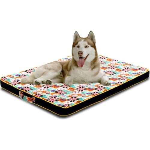 Large Dog Bed Pet Mat Puppy Sofa Thick Orthopedic Mattress Memory Foam Breathable Bottom Orthopedic Mattress Beds for Dog Sleep