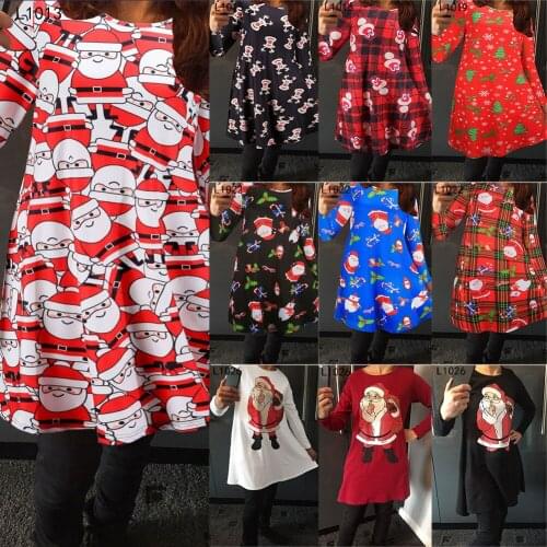 The New Christmas Clothing Cartoon Snowman And Flowers Pattern Printed Dress With Different Colors